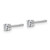 14k White Gold 1/4 ctw Lab Grown Diamond VS/SI+ G+ Round 4 Prong Standard Wt Screwback Stud Earrings