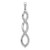 14k White Gold 1/4ct. Black and White Diamond Twisted Pendant