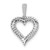 14k White Gold 1/4ct. Diamond 2-row Heart Pendant