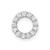 14k White Gold 1/4ct. Diamond Circle Chain Slide - PM-0D16F860-4542