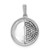 14k White Gold 1/4ct. Diamond Fancy Half and Half Circle Pendant