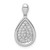 14k White Gold 1/4ct. Diamond Fancy Teardrop Pendant