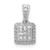 14k White Gold 1/4ct. Diamond Square Cluster Pendant - PM-EB57AF68-2923