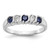 14k White Gold 1/5 carat Diamond and Blue Sapphire Complete Band - RM-2E6019DB-4044