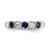 14k White Gold 1/5 carat Diamond and Blue Sapphire Complete Band - RM-2E6019DB-4044