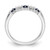 14k White Gold 1/5 carat Diamond and Blue Sapphire Complete Band - RM-F1C02035-5631