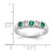 14k White Gold 1/5 carat Diamond and Emerald Complete Band - RM-9083C047-6970
