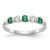 14k White Gold 1/5 carat Diamond and Emerald Complete Band - RM-C3B20E73-9060