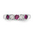 14k White Gold 1/5 carat Diamond and Ruby Complete Band - RM-110D2755-8074