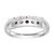 14k White Gold 1/5 carat Diamond and Ruby Complete Band - RM-110D2755-8074