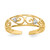 14k .02ct Diamond Scroll Toe Ring