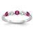 14k White Gold 1/5 carat Diamond and Ruby Complete Band - RM-F2F01F32-4973
