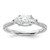 14k White Gold 1/5 carat Lab Grown Diamond VS/SI+ G+ 1 carat Center East-West Marquise Semi Mount Engagement Ring