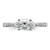 14k White Gold 1/5 carat Lab Grown Diamond VS/SI+ G+ 1 carat Center East-West Marquise Semi Mount Engagement Ring