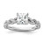 14k White Gold 1/5 carat Lab Grown Diamond VS/SI+ G+ 1 carat Center Princess Semi Mount Engagement Ring