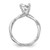 14k White Gold 1/5 carat Lab Grown Diamond VS/SI+ G+ 3/4 carat Center Round Semi Mount Bypass Engagement Ring