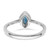 14k White Gold 1/5 carat Lab Grown Diamond VS/SI+ G+ and Blue Topaz December Birthstone Ring