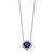 14k White Gold 1/5 carat Lab Grown Diamond VS/SI+ G+ and Created Sapphire Complete 18 inch Necklace