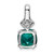 14k White Gold 1/5 carat Lab Grown Diamond VS/SI+ G+ and Lab Created Alexandrite Complete Pendant