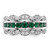 14k White Gold 1/5 carat Lab Grown Diamond VS/SI+ G+ and Lab Created Emerald Complete Fancy Ring