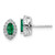 14k White Gold 1/5 carat Lab Grown Diamond VS/SI+ G+ and Lab Created Emerald May Birthstone Post Earrings