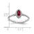 14k White Gold 1/5 carat Lab Grown Diamond VS/SI+ G+ and Lab Created Ruby July Birthstone Ring