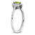 14k White Gold 1/5 carat Lab Grown Diamond VS/SI+ G+ and Peridot August Birthstone Ring