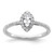14k White Gold 1/5 carat Lab Grown Diamond VS/SI+ G+ and White Sapphire April Birthstone Ring