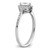 14k White Gold 1/5 carat Lab Grown Diamond VS/SI+ G+ and White Sapphire April Birthstone Ring