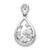 14k White Gold 1/5 carat Lab Grown Diamond VS/SI+ G+ Complete Cluster Double Teardrop Pendant