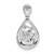 14k White Gold 1/5 carat Lab Grown Diamond VS/SI+ G+ Complete Cluster Double Teardrop Pendant