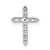 14k White Gold 1/5 carat Lab Grown Diamond VS/SI+ G+ Complete Cross Chain Slide Pendant - PM-A5603B5C-2472