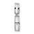 14k White Gold 1/5 carat Lab Grown Diamond VS/SI+ G+ Dangle Chain Slide Pendant
