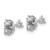 14k White Gold 1/5 ctw Lab Grown Diamond VS/SI+ G+ Round 3 Prong Heavy Wt. Stud Earrings