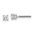 14k White Gold 1/5 ctw Lab Grown Diamond VS+ F+ Round 4 Prong Heavy Wt. Screwback Stud Earrings - EM-9C6A028B-5653