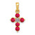 14k .30 Ruby and Diamond Cross Pendant