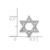 14k White Gold 1/5ct. Diamond Star of David Chain Slide