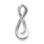 14k White Gold 1/5ct. Diamond/Blue Diamond Infinity Chain Slide