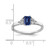 14k White Gold 1/6 carat Lab Grown Diamond VS/SI+ G+ and Lab Created Blue Sapphire Ring