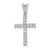 14k White Gold 1/6 carat Lab Grown Diamond VS/SI+ G+ Complete Cross Pendant - PM-37068ED8-2223