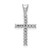 14k White Gold 1/6 carat Lab Grown Diamond VS/SI+ G+ Complete Cross Pendant - PM-37068ED8-2223