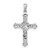 14k White Gold 1/6 carat Lab Grown Diamond VS/SI+ G+ Complete Cross Pendant - PM-F6A0FA66-5983