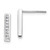 14k White Gold 1/6 carat Lab Grown Diamond VS/SI+ G+ Complete Vertical Bar Post Earrings