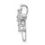 14k White Gold 1/6ct. Diamond Cross Chain Slide - PM-805ABCF5-3375