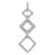 14k White Gold 1/6ct. Diamond Fancy Square Dangle Pendant