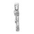 14k White Gold 1/6ct. Diamond Filigree Cross Chain Slide