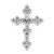 14k White Gold 1/6ct. Diamond Filigree Cross Chain Slide