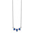 14k White Gold 1/8 carat Lab Grown Diamond VS/SI+ G+ and Created Sapphire Complete 18 inch Necklace
