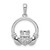 14k White Gold 1/8 carat Lab Grown Diamond VS/SI+ G+ Complete Circle Claddagh Pendant