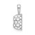 14k White Gold 1/8 carat Lab Grown Diamond VS/SI+ G+ Complete Letter B Intitial Pendant